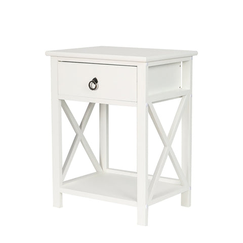 Levede 1x Bedside Tables Drawers Side EB0604