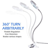 Lighting LED 8X Magnifying Lamp with Metal Clamp 360&deg Flexible Gooseneck and USB Plug Design for V178-91983