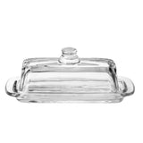 Glass Butter Dish with Lid Rectangular Multifunction Airtight Covered Butter Tray Dishwasher Safe V1294-YM0901-3118260019612