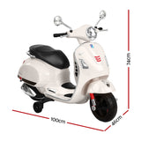 Kids Electric Ride On Car Motorcycle Motorbike Vespa Licensed GTS White RCAR-MBIKE-VESPA-WH