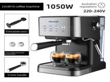 Premium Espresso Coffee Machine with Touch Control Panel & Steam Milk Frother 1050W Stainless Steel V888-ELOSUNG44770