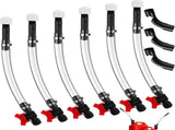 6 Pack Racing Fuel Jug Hose 14 Inch Transparent Gas Can Hose with 3 Pack Bender Clear Fuel V1258-DP02-C-3066