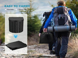 Black collapsible toilet, portable outdoor toilet, furniture Australia, lightweight V1106-132-GRA-89162