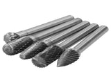 5Pcs/Set Tungsten Steel Grinding Burr Rotary Grinders 6MM Shank Head Rotary Cutter V1294-YM0901-3111200215711