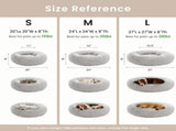 Pet Bed Anti-Anxiety Pet Bed Donut Pet Bed Small Dog Bed Medium Dog Bed Cat Bed - Black / 20in V1107-135-34402-BLK-20IN