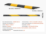 1000MM Rubber Speed Bump, 2 Pack, 2 Channel Heavy Duty Traffic Speed Hump, 9,979 kg/Axle Load V952-JSDDLBHPDDK2SDET4001V0
