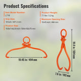 Log Skidding Tongs, 18 inch 2 Claw Log Lifting Tongs, Heavy Duty Steel Lumber Skidding Tongs, 772 V952-YMQZQ18YC2ZBYSAA2V0