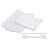 100 Pieces Poultry Shrink Wrap Bags Transparent Heat Shrink Bags and 100 Pieces Zip Ties and Clear V1370-AZ4-10320