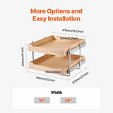 VEVOR 2Tier Pull Out Cabinet Organizer Soft Close Slideout Wood Drawer 17"W x 21"D V952-LCSCTJMS2C204G5H5V0