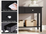 Artiss Console Table Hallway Sofa Entryway Entrance 3 Drawers 100CM Black FUR-U-HS-3D1S-BK