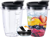 Replacement 24oz Blender Cup with Sip & Seal Lid For Nutri Ninja BL450 BL456 BL480 BL482 BL640 BL642 V1258-DP02-C-1061