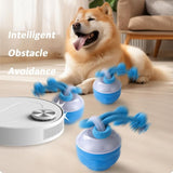 Interactive Smart Pet Puppy Ball with Ropes, Vibrating Squeaky Electric Balls for Dogs with Jumping V1366-AZ2-W-11554