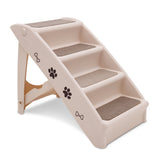 Furtastic Foldable Pet Stairs In White - 50cm Dog Ladder Cat Ramp PTS-EJE-433-WH