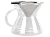400ml Glass Coffee Pot Kettle Heat Resistant Pour Over Coffee Maker with Stainless Steel Filter for V1294-YM0714-3118210299212