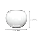 Glass Fish Bowl Bubble Vase for Betta Goldfish Home Decor for Home Decor, Aquarium Display, V1192-AZ-W-26282