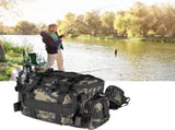 Camouflage Fishing Tackle Bag, Water-Resistant Fishing Gear Storage Bag with Handle, Outdoor V1237-ZY-924-035