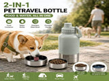 3-in-1 Portable Pet Travel Water & Food Bottle, 304 stainless steel, a must-have for walks and V1385-CRLXP-WU-0830-001