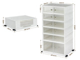 Artiss Foldable Shoe Storage Box 6 Tier 12 Pairs Entryway DIY-SHOE-FOLD02-WH