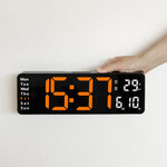 13" Orange Large Digital Big Jumbo LED Wall Desk Clock Display With Temperature Calendar V201-FAZ0013OR8AU