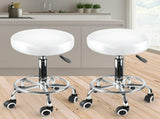 2x Levede Swivel Salon Barstool Hairdressing White T4498-WHX2