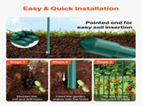 Garden Stakes, 25 Pack, 1800 mm, Plastic Coated Metal Tomato Stakes, Garden Sticks for Plants V952-ZWZCHYZ18M118QM4M001V0