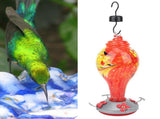 Colorful Painting Glass Bird Feeder Garden Courtyard Outdoor Hummingbirds Water Feeding ToolT1 V1294-YM0901-3111200116711