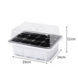 12 Holes Indoor Greenhouse Cultivation Box Seeding Plant Nursery Box Set Gardening Germination V1294-YM0901-10062772