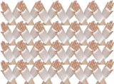 24 Pair Fishnet Gloves Fingerless Wrist Length 70s 80s Costume Party - White V563-24PCS-18510-WHITE