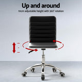 Artiss Computer Desk Office Chair PU Leather Set Foldable Home Study Table Black MET-DESK-FD-80-REPL-BK