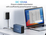 ACASIS EC-7352 Dual bays 2.5/3.5" RAID USB3.2 Gen1 5Gbps hard drive dock Max 60TB V28-ELEACAEC7352