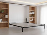 Double Wall Bed in White Space Saving Murphy Bed Kit with Black Door Handle V63-953741