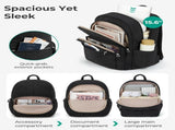 College Laptop Backpack, Travel Backpack Women, Quilted Casual Daypack, Water-Resistant Bookbag V1258-DP02-F-7