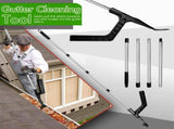 Extendable Gutter Cleaning Tool with L-Shaped Scoop Head and Hanging Hook for Removing Leaves and V1341-ZY-QEZE7J2F-SILVER