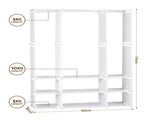 Artiss Large Portable Clothes Closet Wardrobe with Open Shelf White DIY-WR02-170-WH