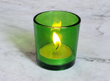 40 Bulk Pack Green Glass Votive Candle Holders Table Centreoieces Xmas Wedding Anniversary Event V382-GREENCHX40