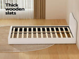 Artiss Bed Frame Double Size Boucle DARA BFRAME-H-DARA-D-WH-ABC