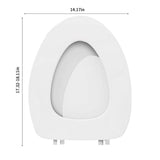 Soft Vinyl Toilet Seat, 16.9 Inch Soft Vinyl Cover with Comfort Foam Cushioning, Fits All V1192-AZ-W-21900