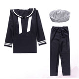 1 Set Adult Sailor Costume Navy Uniform Cosplay Outfit Comfortable for Men, Party Dress-Up V1370-AZ4-18195