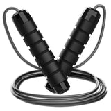 5 PCS Black Adjustable Steel Wire Speed Jump Rope Set - Professional Fitness Rope with Ball Bearings V888-ELOSUNG38170