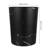 Toilet Trash Bin Black PP Material Bathroom Garbage Can Large Capacity Press Ring Design 1Pack V1192-AZ-W-33495