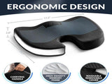 Cooling Gel Seat Cushion for Long Sitting - Memory Foam Chair Pillow for Sciatica Pain Relief V1366-AZ2-W-07616
