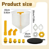 Coolant Funnel Kit, 15 PCS Radiator Flush Kit, No-Spill Radiator Burping Air Bleeder Coolant Filling V1370-AZ4-15704