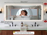 Smart LED Bathroom Mirror Anti-Fog Wall Mounted Vanity Mirror with 3 Color Dimmable Lights Touch V767-XMR-C28-330-AU