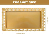 Golden Iron Serving Tray for Snacks and Desktop Organization, Household Plate for Kitchen and Home V1192-AZ-W-27267