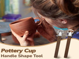 Pottery Handle Making Tool Sculpture Scraper Pottery Carving Tool Pottery Cup Handle Shape Tool for V1192-AZ-W-3189