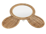 Hanging Mirror High Definition Rattan Mirror Wall Decorative Makeup Mirror for Bathroom Hotel V1294-YM0715-3115210268711