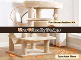 i.Pet Cat Tree Tower 167cm Large Scratching Post Furniture Scratcher House Beige PET-CAT-L167-BG
