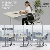 FORTIA Sit To Stand Up Standing Desk, 150x68cm, 72-118cm Electric Height Adjustable, Ergonomically V219-ADKASTFO5WOSA