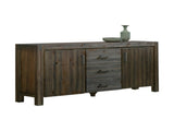Buffet Sideboard in Chocolate Colour Constructed with Solid Acacia Wooden Frame Storage Cabinet with V43-BFT-NOW-CH
