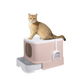 PaWz Cat Litter Box Fully Enclosed Kitty Coffee PT1016-CF